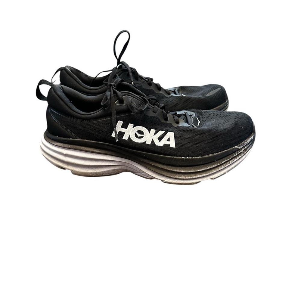 Hoka Black and White Performance Running Shoes